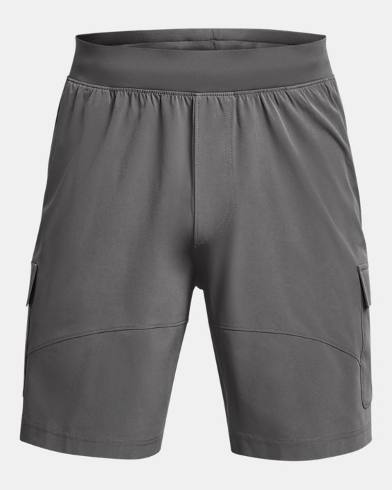 Men's UA Stretch Woven Cargo Shorts, Gray, pdpMainDesktop image number 4